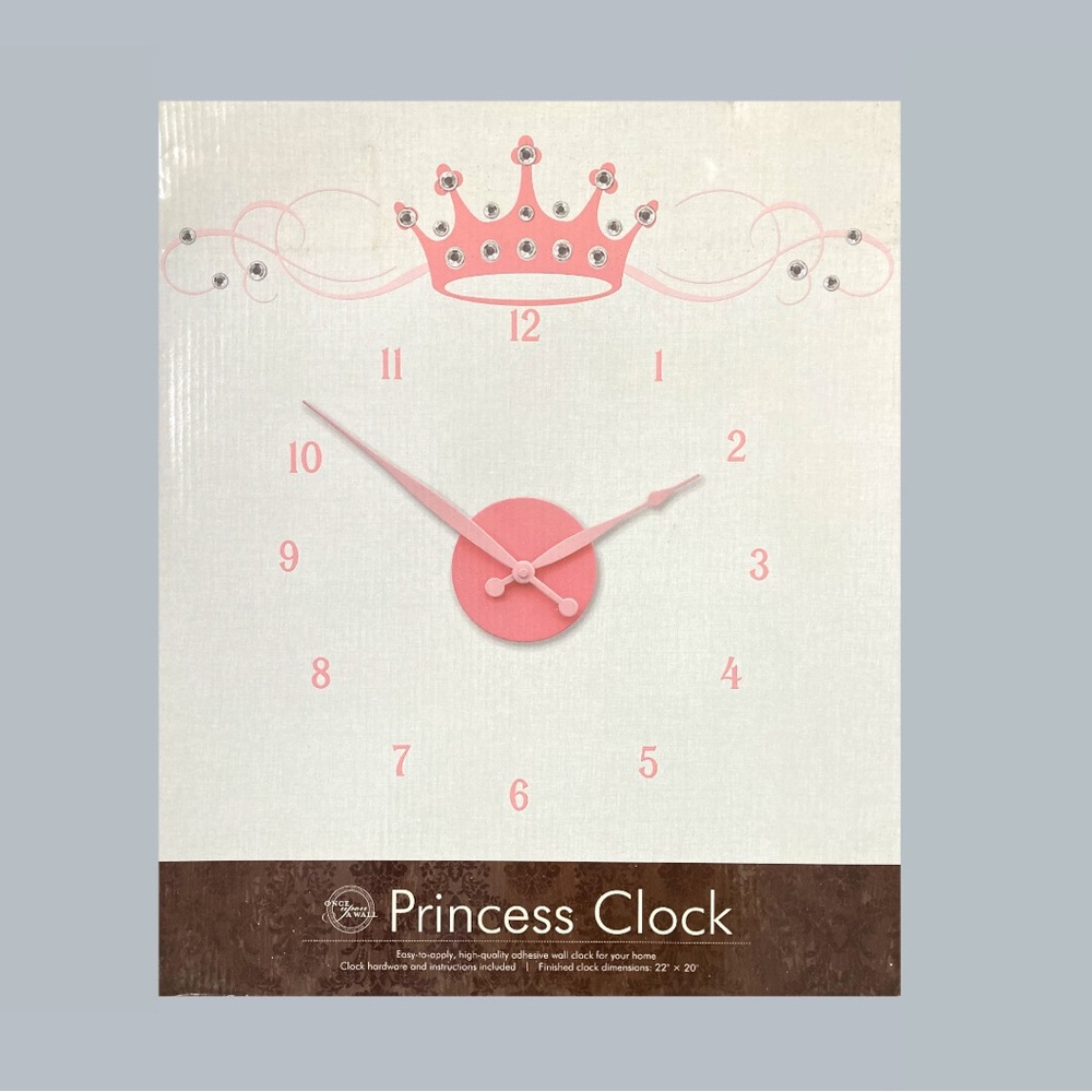 Princess Customizable Vinyl Adhesive Wall Clock